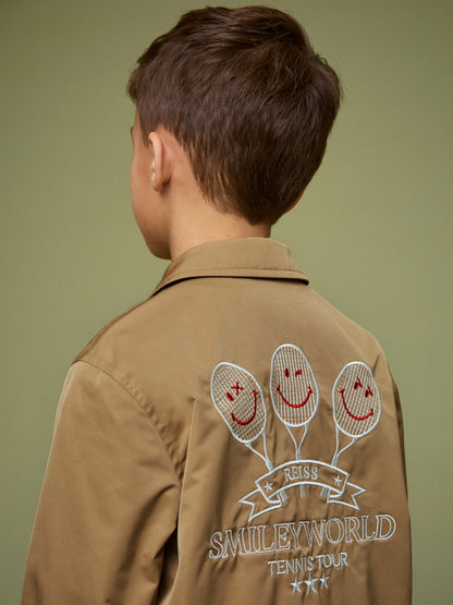 Reiss Popular Choice - 3-9 yrs SmileyWorld Harrington Jacket in Stone