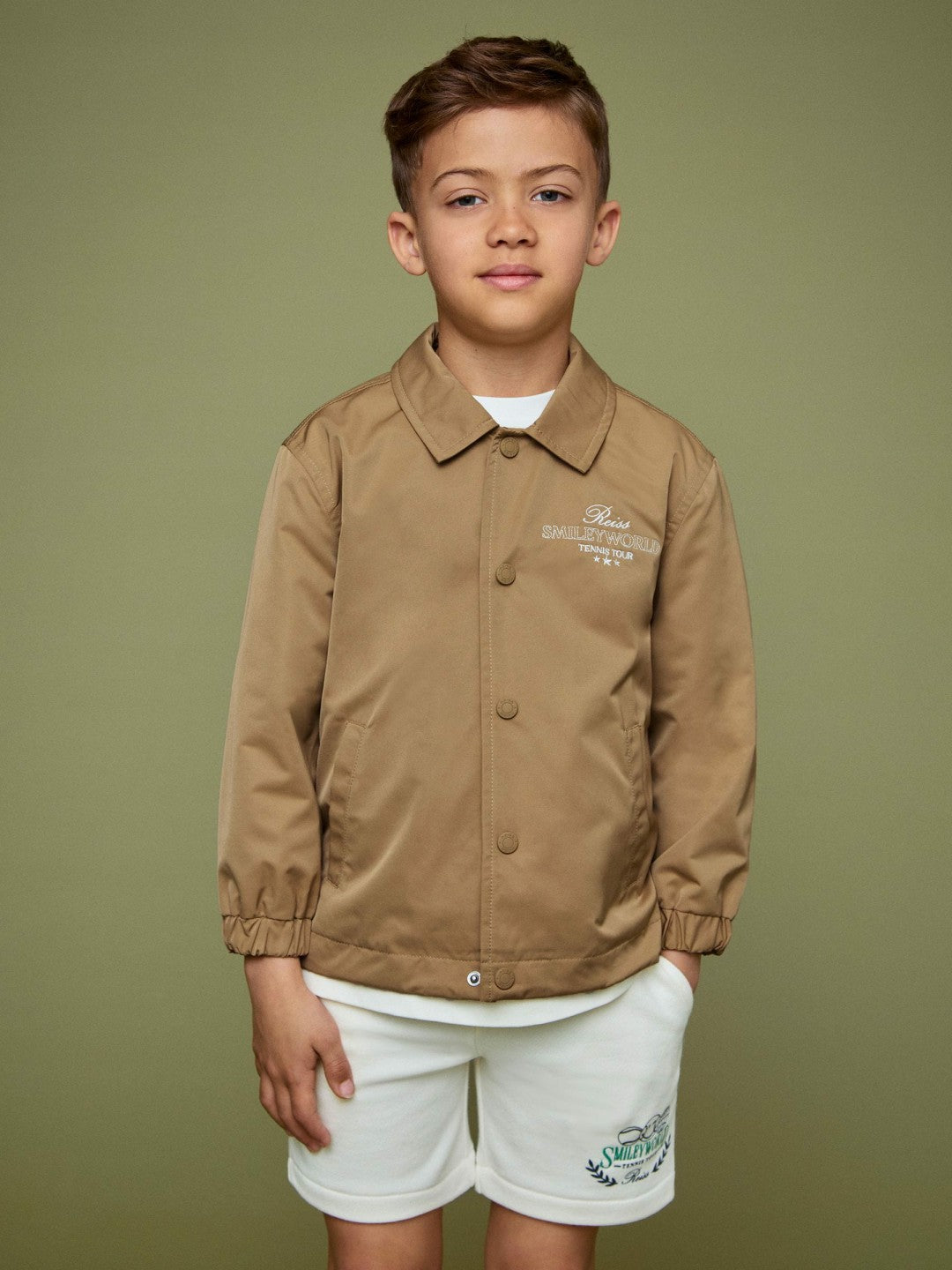 Reiss Popular Choice - 3-9 yrs SmileyWorld Harrington Jacket in Stone