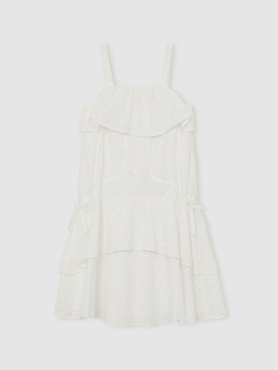 Reiss Best Seller - 13-14 yrs SmileyWorld Broderie Logo Dress in Ivory