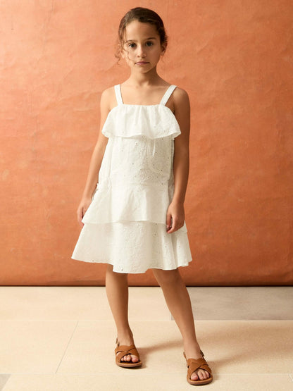 Reiss Best Seller - 13-14 yrs SmileyWorld Broderie Logo Dress in Ivory