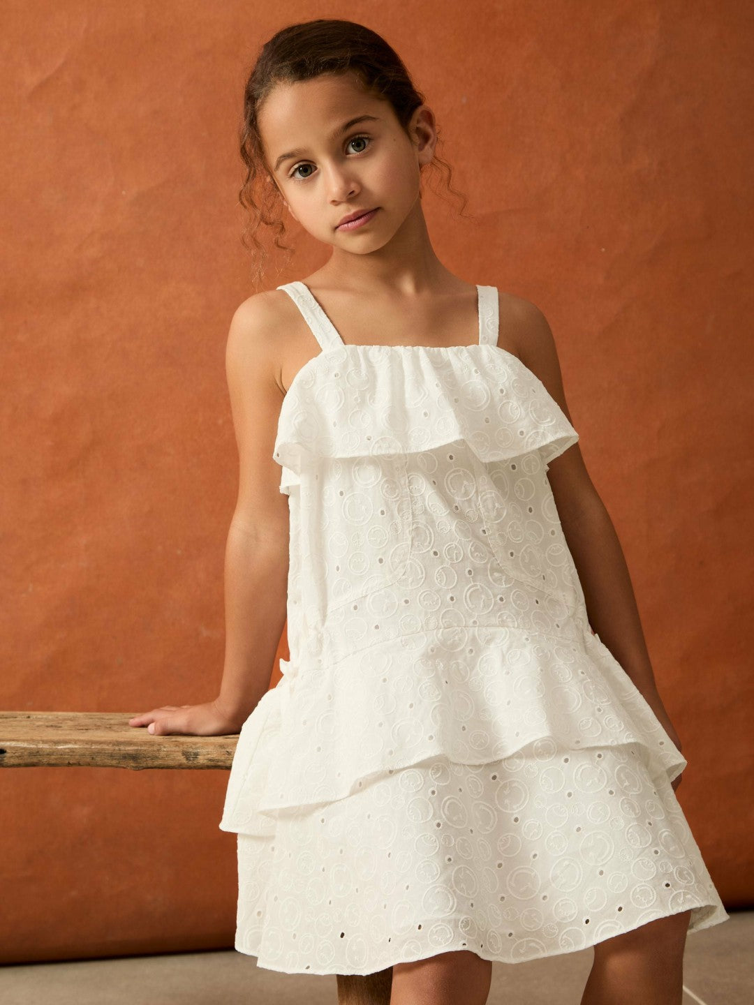 Reiss Savings - 9-13 yrs SmileyWorld Broderie Logo Dress in Ivory