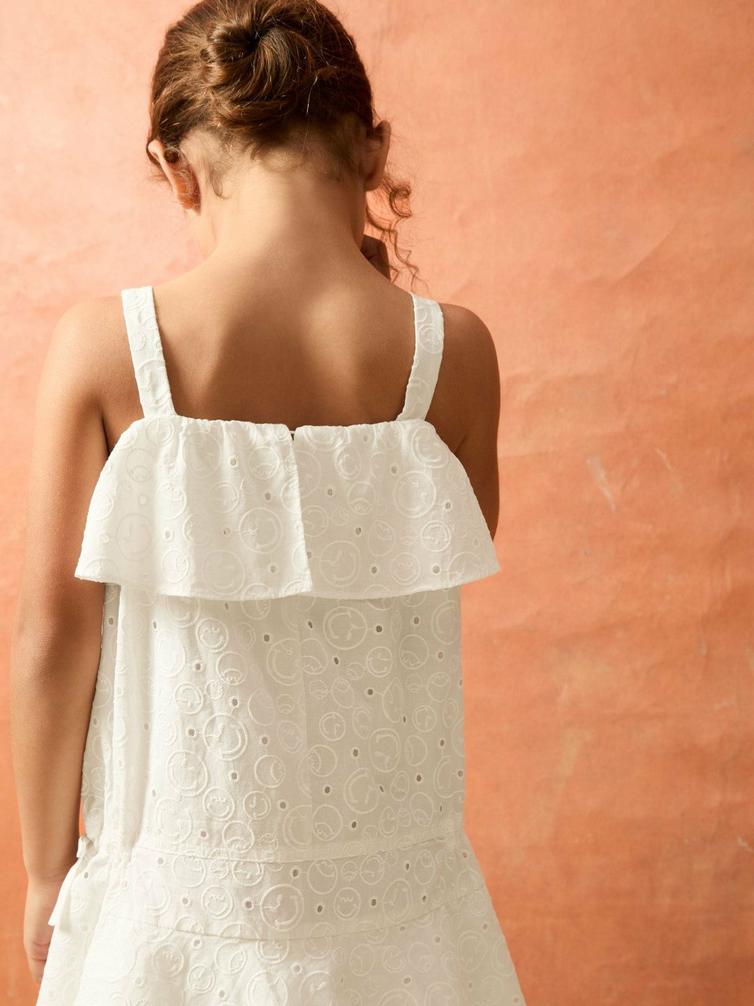 Reiss Savings - 9-13 yrs SmileyWorld Broderie Logo Dress in Ivory