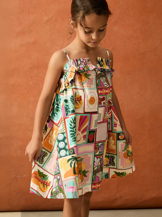 Reiss Offer - 9-13 yrs SmileyWorld Motif-Print Dress in Multi