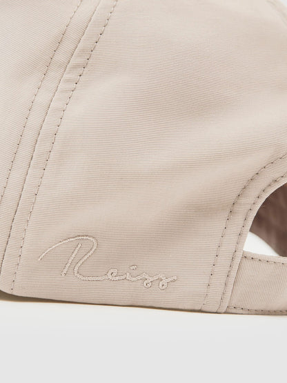 Reiss Offer - Embroidered-Logo Tech Baseball Cap in Stone