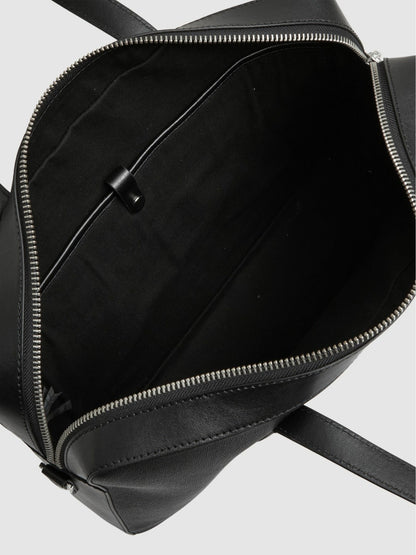 Reiss Offer - Micro-Grain Leather Briefcase in Black