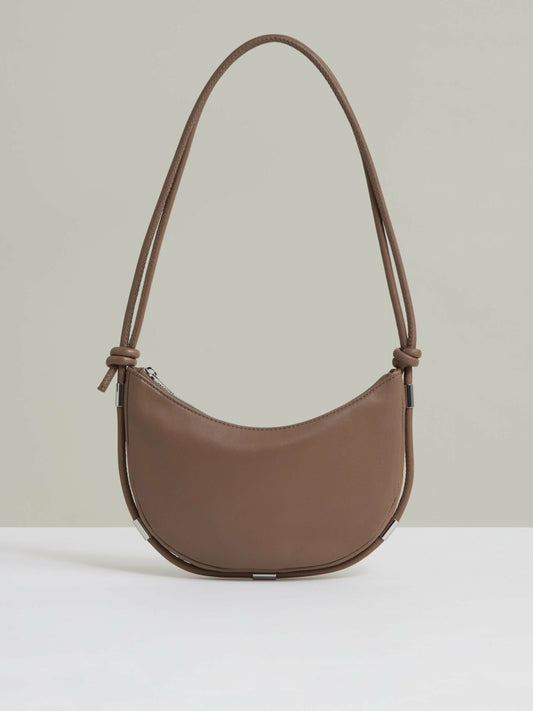 Reiss Best Seller - Leather Rope Strap Shoulder Bag in Neutral