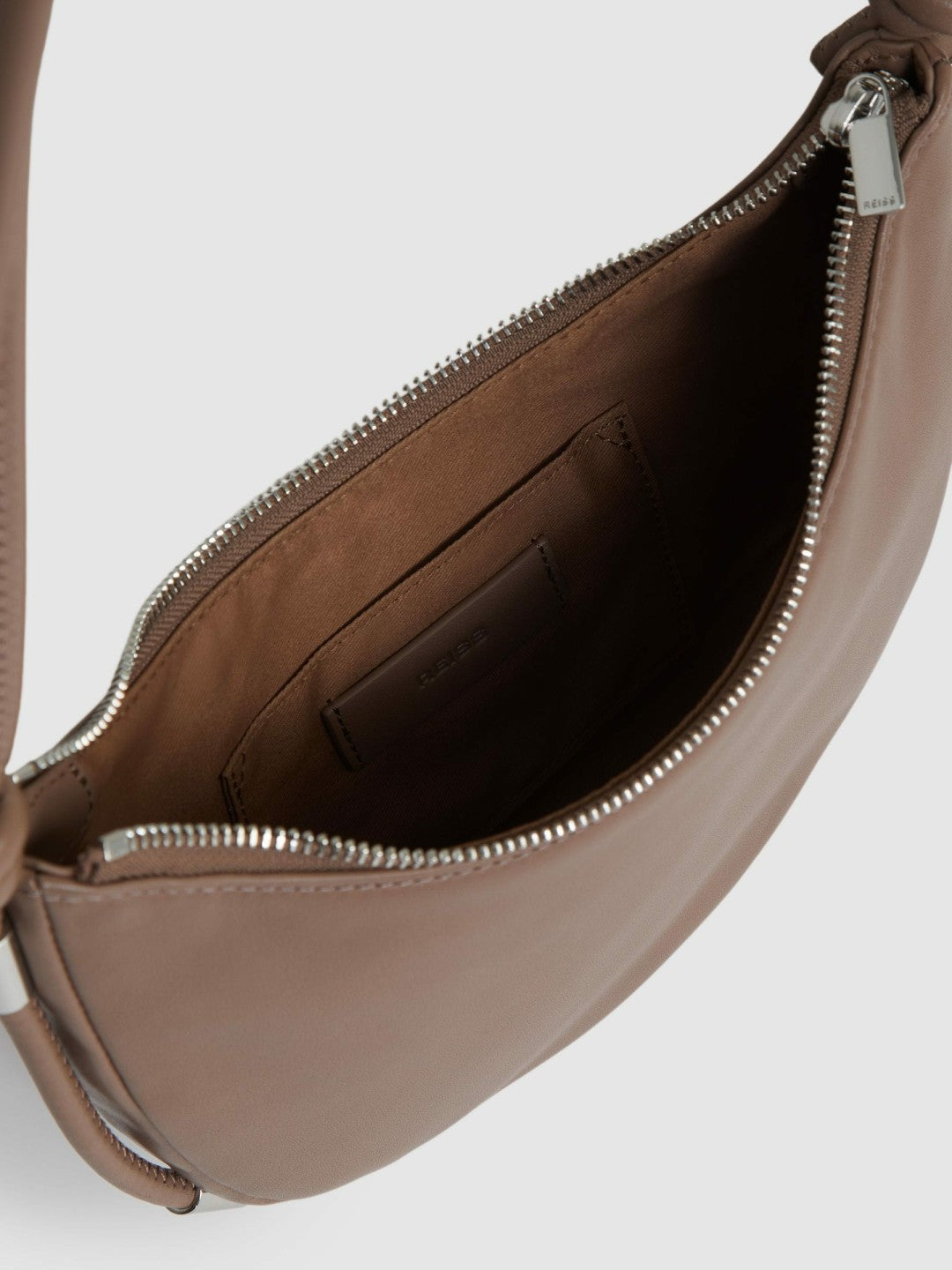 Reiss Best Seller - Leather Rope Strap Shoulder Bag in Neutral