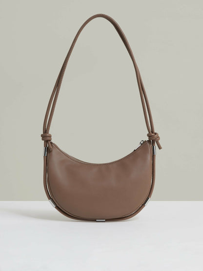 Reiss Best Seller - Leather Rope Strap Shoulder Bag in Neutral