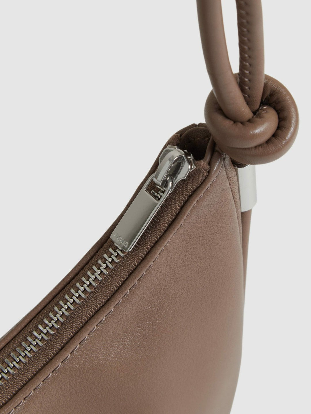 Reiss Best Seller - Leather Rope Strap Shoulder Bag in Neutral