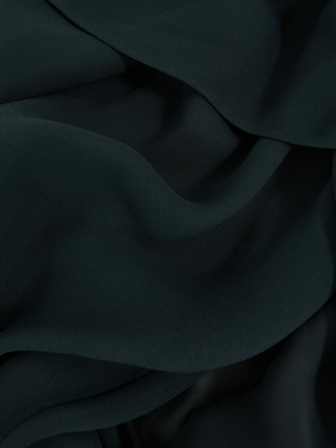 Reiss Crepe Cape Maxi Dress in Teal Green