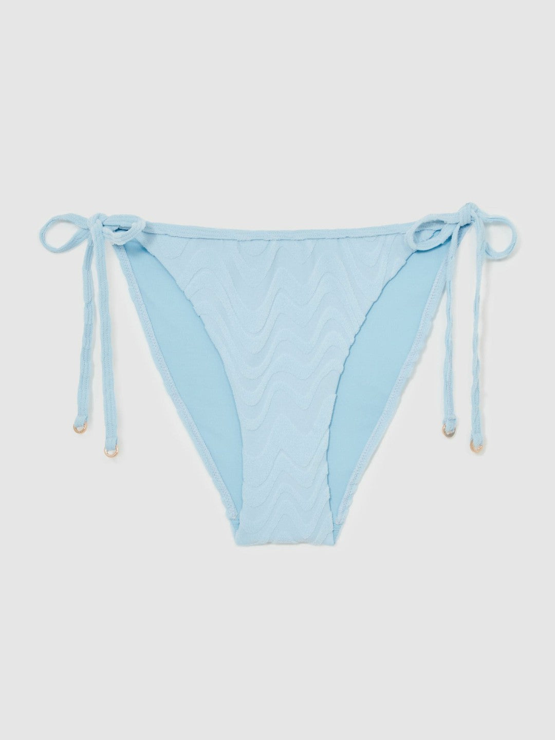 Reiss Best Seller - Textured Wave Bikini Bottoms in Blue