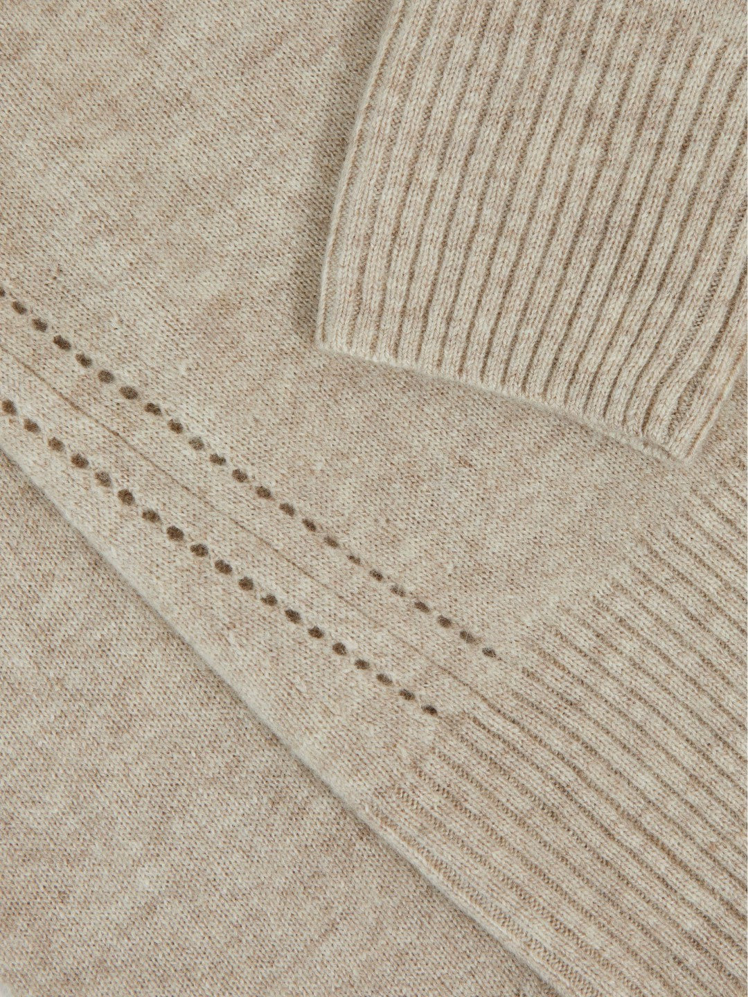 Reiss 3-9 yrs Wool-Blend Open-Stitch Jumper with Cashmere in Oatmeal