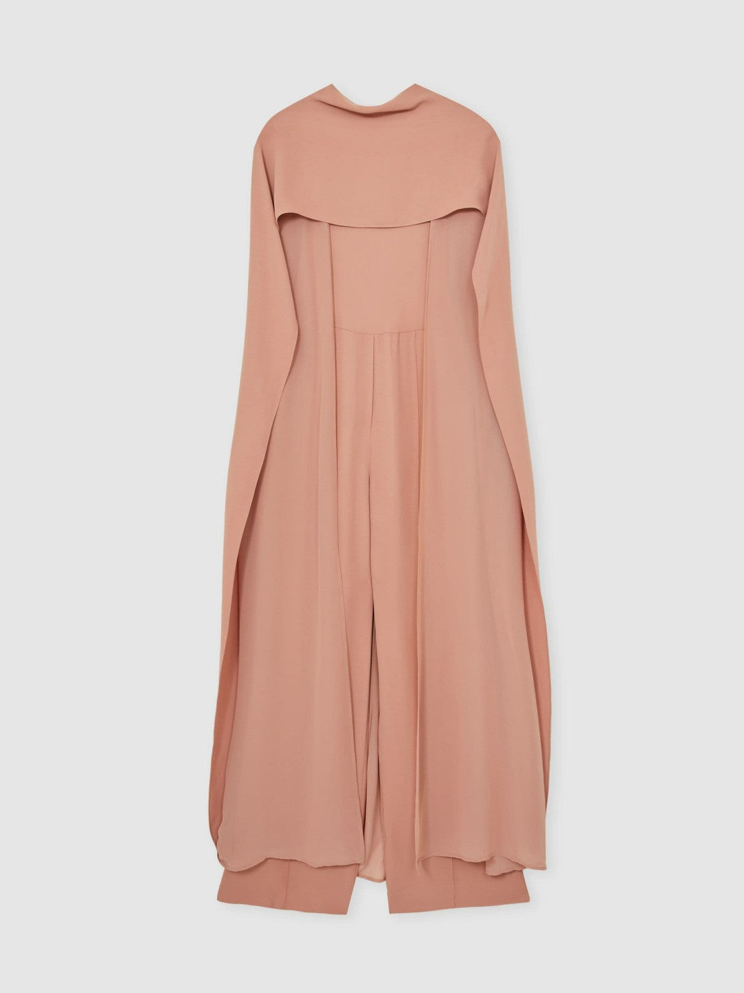 Reiss Featured - Wide-Leg Cape Jumpsuit in Pink