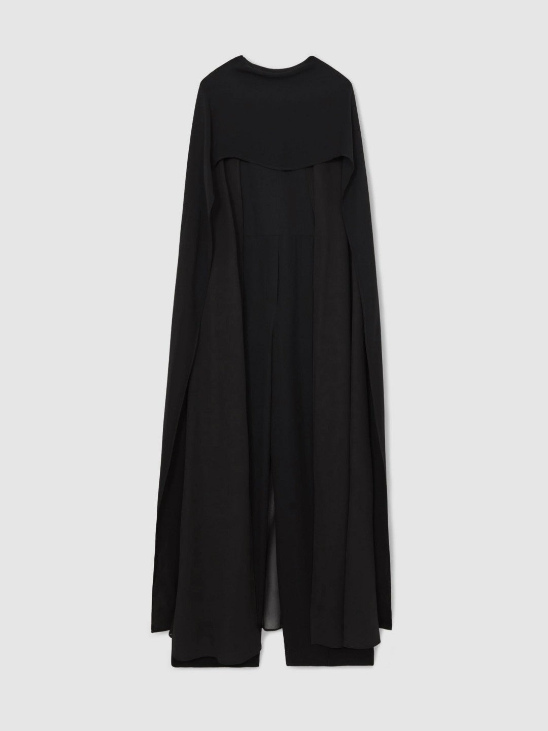 Reiss Value - Wide-Leg Cape Jumpsuit in Black