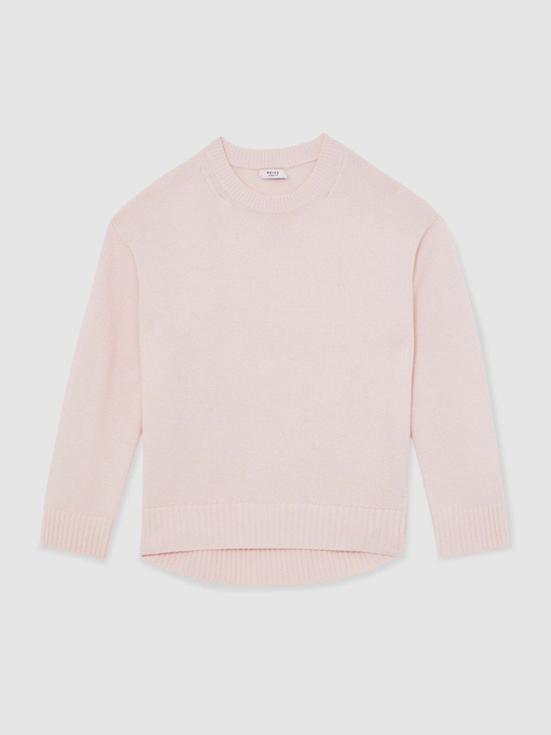 Reiss Savings - Wool-Cashmere Crew-Neck Jumper in Pink