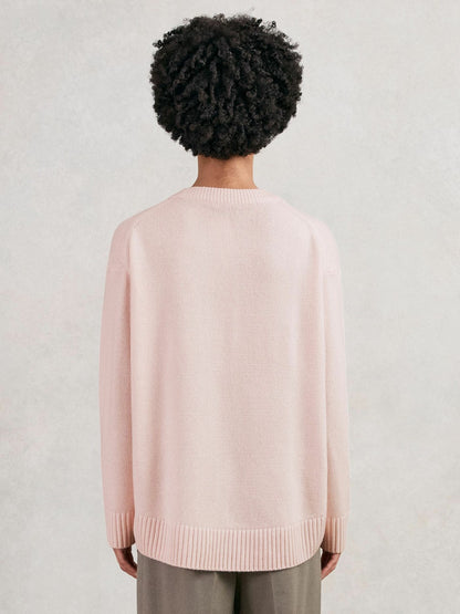 Reiss Savings - Wool-Cashmere Crew-Neck Jumper in Pink