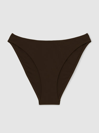 Reiss Featured - High Cut Bikini Bottoms in Chocolate
