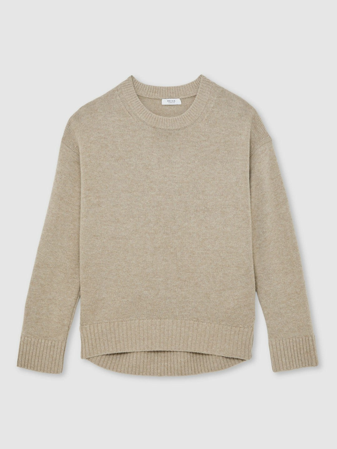 Reiss Best Seller - Wool-Cashmere Crew-Neck Jumper in Stone