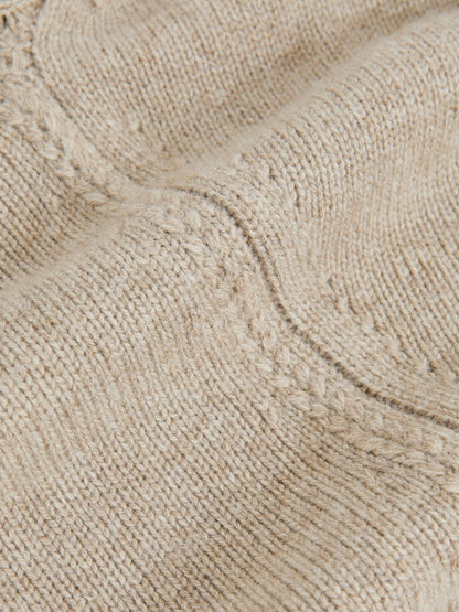 Reiss Best Seller - Wool-Cashmere Crew-Neck Jumper in Stone