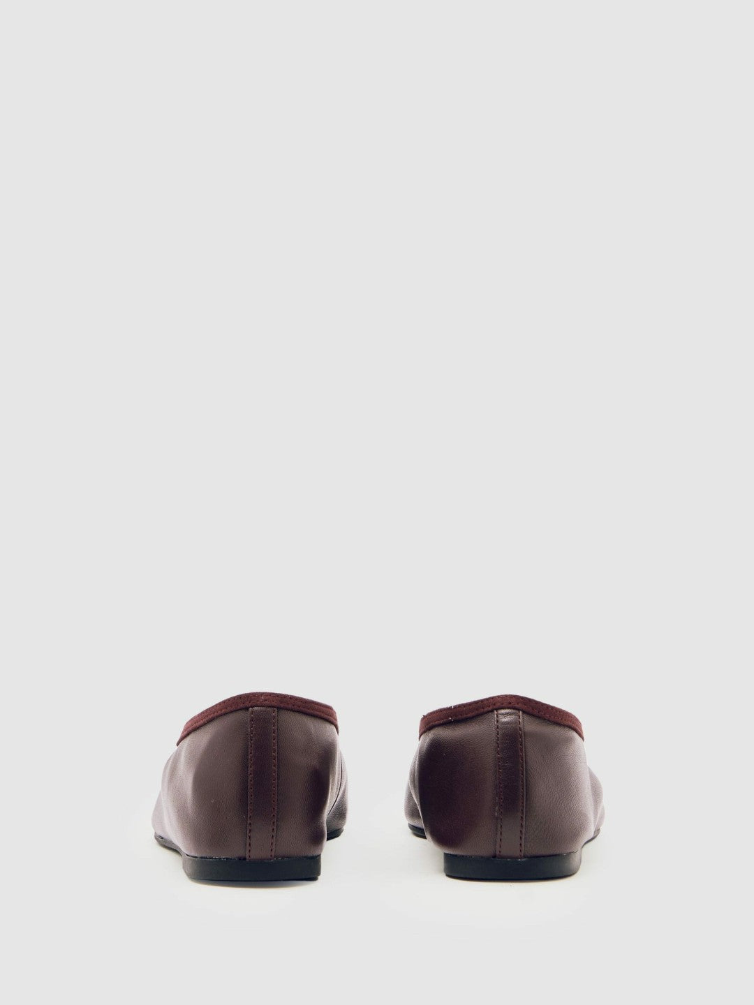 Reiss Savings - Nappa Leather Ballet Flats in Oxblood