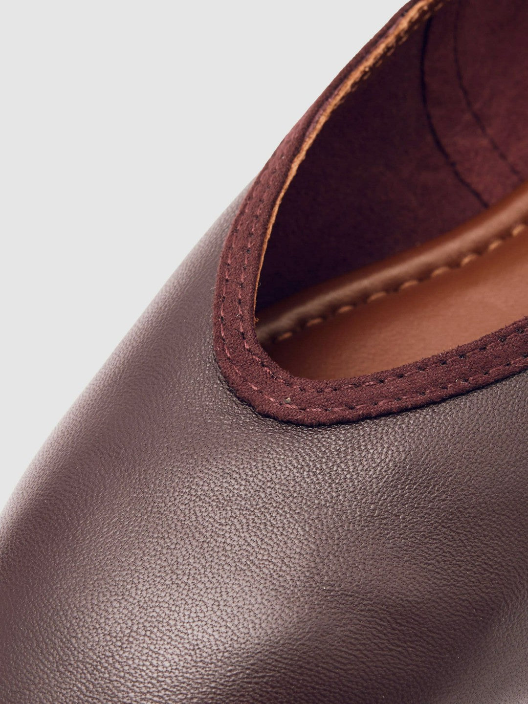 Reiss Savings - Nappa Leather Ballet Flats in Oxblood