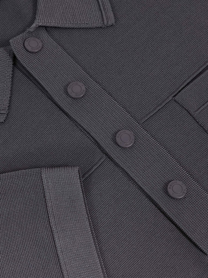 Reiss Best Seller - Press-Stud Seam-Detail Polo Shirt in Airforce Blue