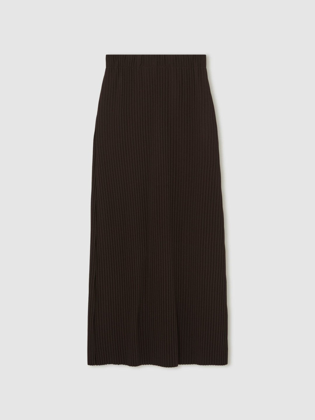 Reiss Sale - Pleated Jersey Midi Skirt in Burgundy