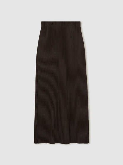 Reiss Sale - Pleated Jersey Midi Skirt in Burgundy