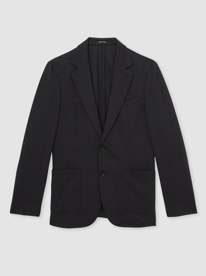 Reiss Popular Choice - Slim-Fit Single-Breasted Jersey Suit Blazer in Navy