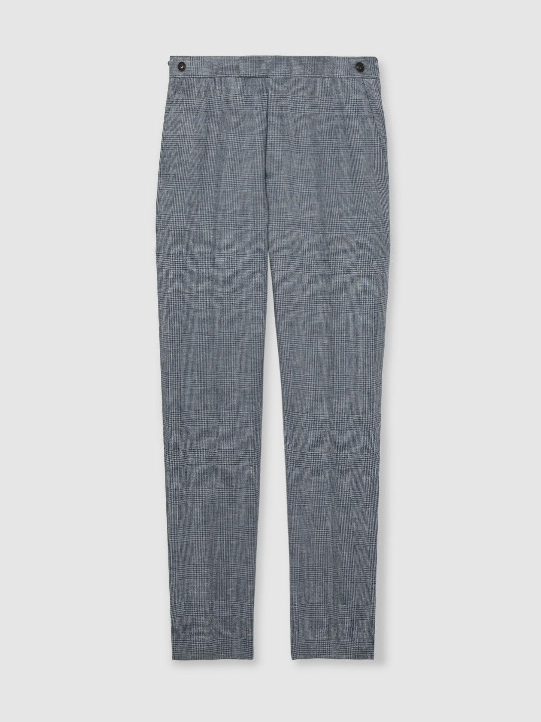 Reiss Featured - Slim Fit Linen Check Suit Trousers in Soft Blue
