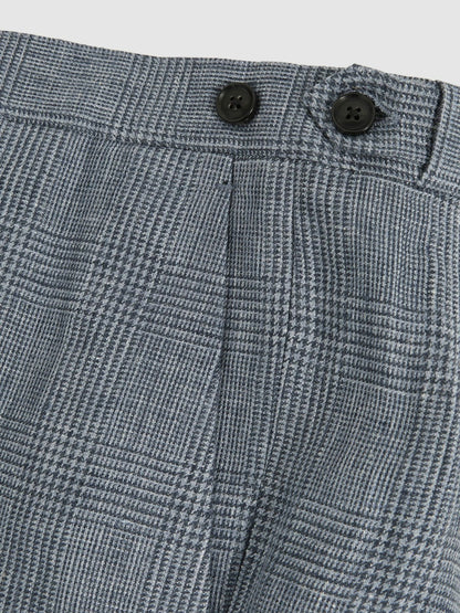 Reiss Featured - Slim Fit Linen Check Suit Trousers in Soft Blue