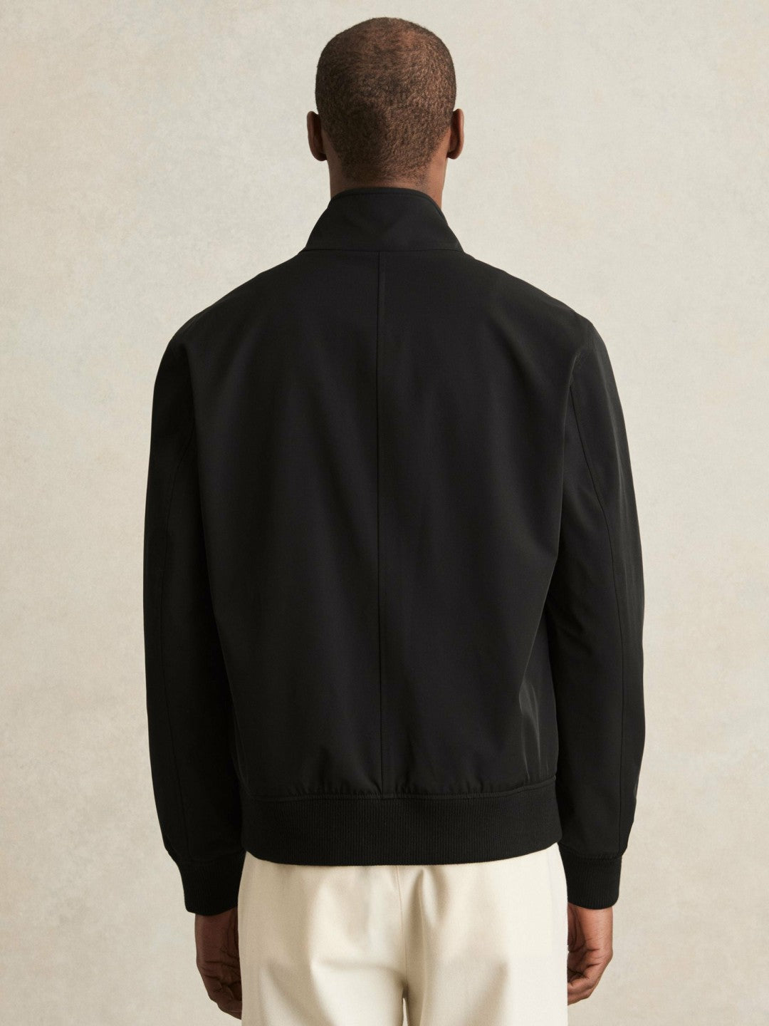 Reiss Best Seller - Funnel-Neck Technical Jacket in Black