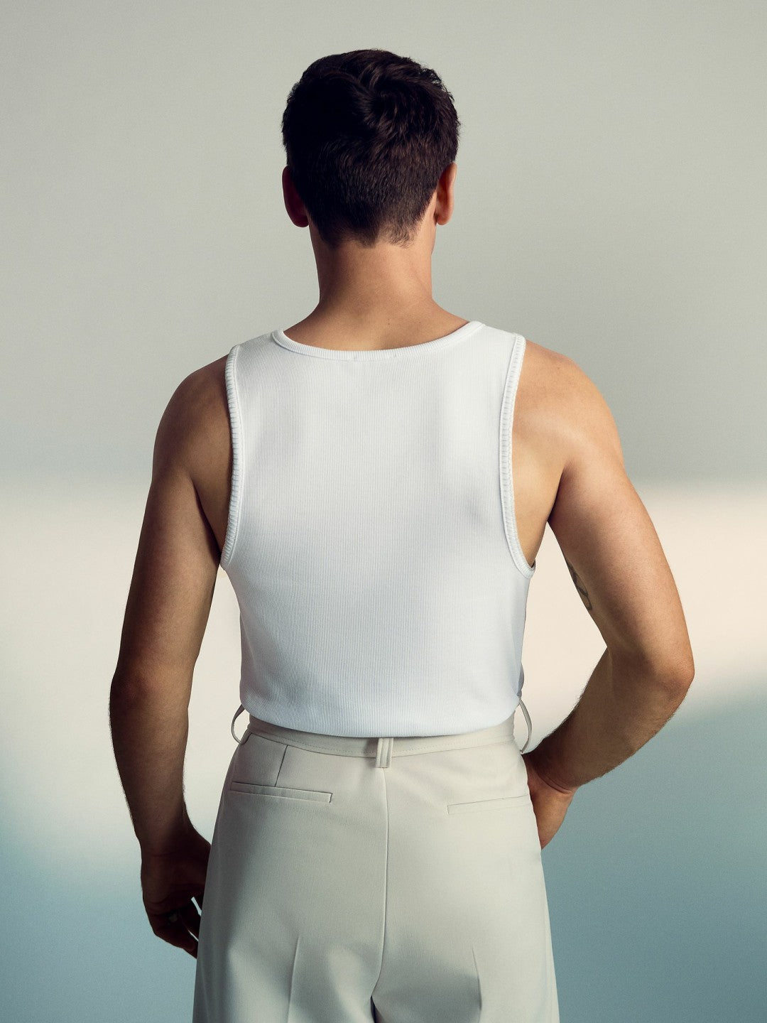 Reiss Deal - | Tom Daley Cotton Lover Vest with Stretch in White