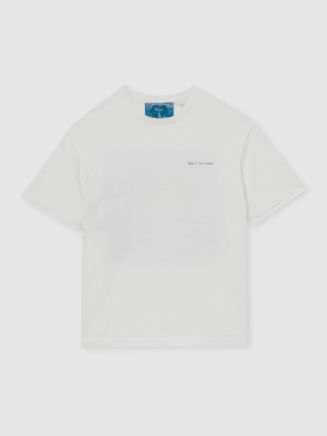 Reiss Featured - | Tom Daley Graphic-Print T-Shirt in White