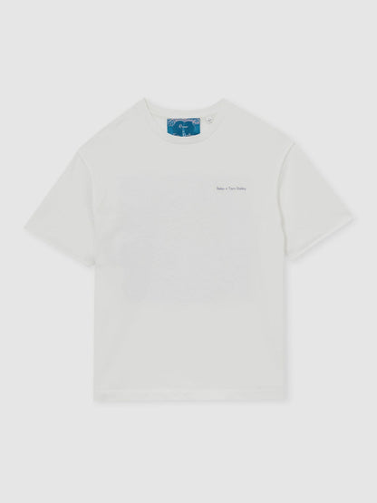 Reiss Featured - | Tom Daley Graphic-Print T-Shirt in White