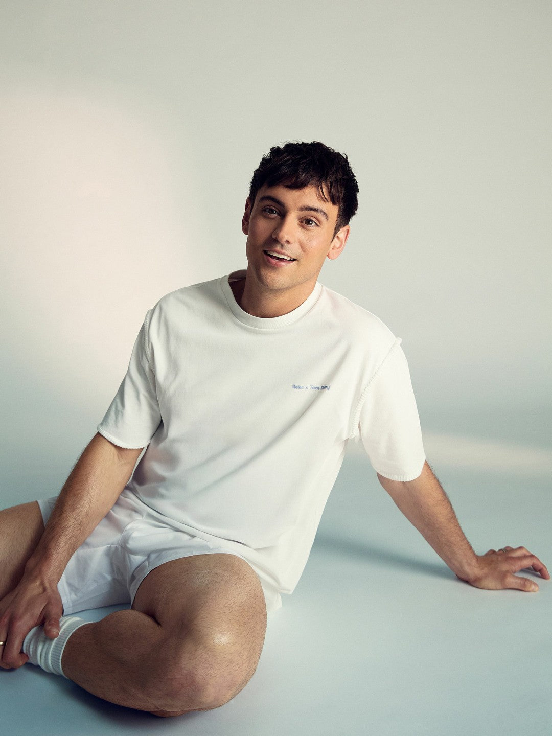 Reiss Featured - | Tom Daley Graphic-Print T-Shirt in White