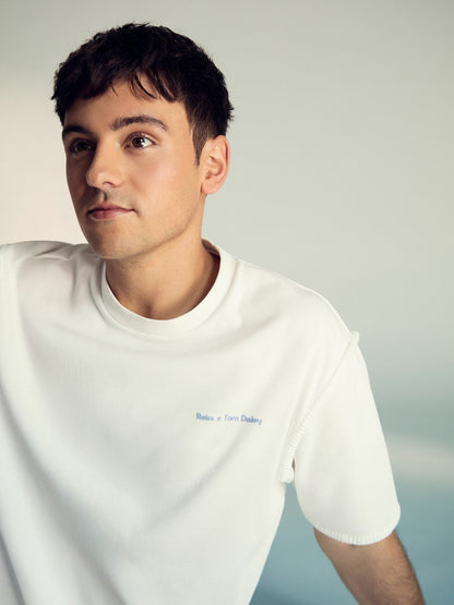 Reiss Featured - | Tom Daley Graphic-Print T-Shirt in White