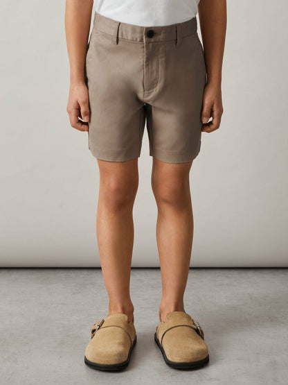 Reiss 3-9 yrs Cotton Chino Shorts with Stretch in Stone
