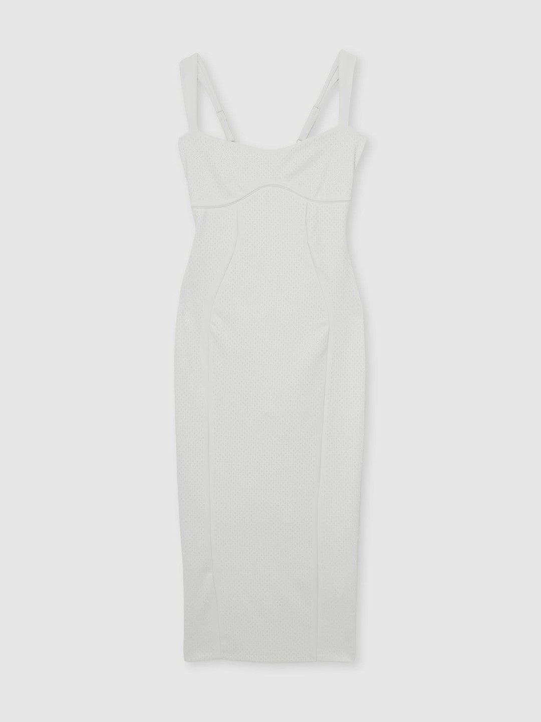 Reiss Best Seller - Good American Scuba Crystal Midi Dress in White