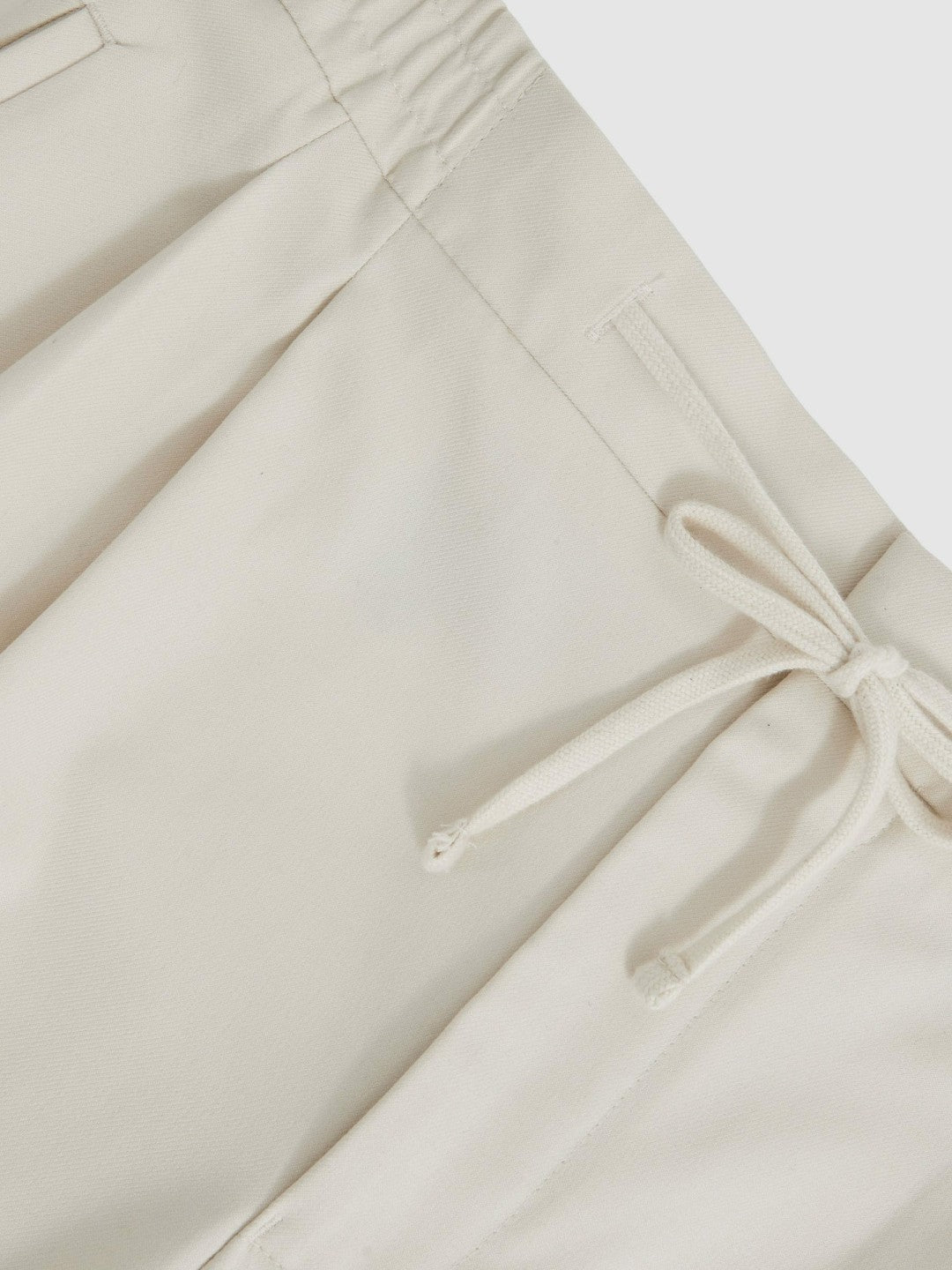 Reiss Sale - Relaxed-Fit Twill Drawstring Trousers in Ecru