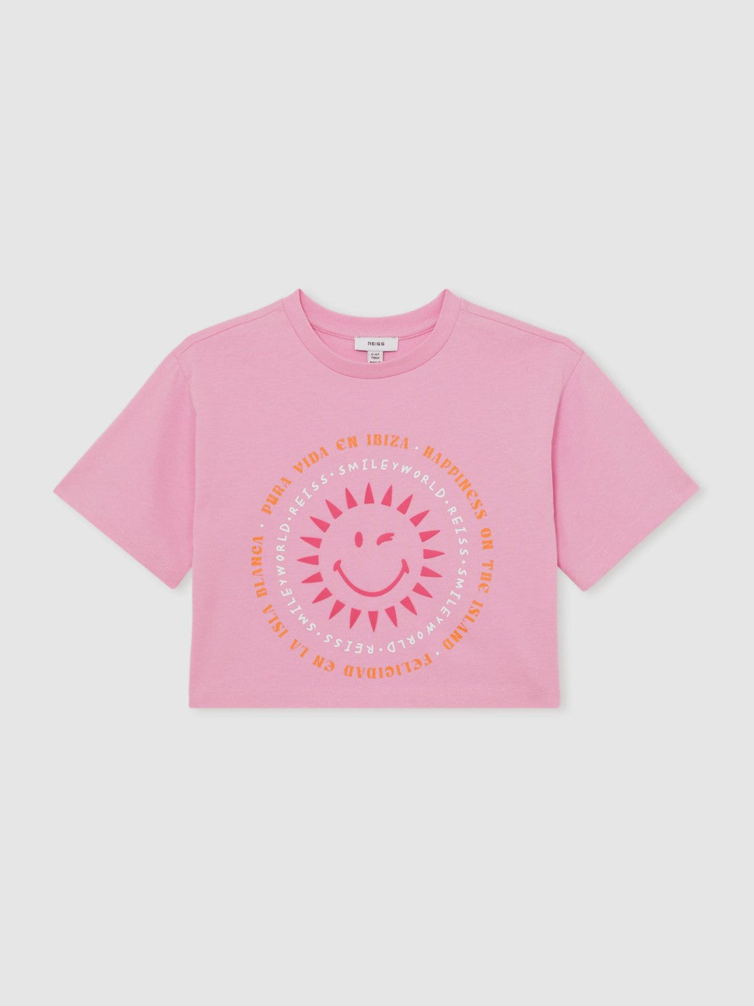 Reiss Offer - 13-14 yrs SmileyWorld | Sun-Print T-Shirt in Pink