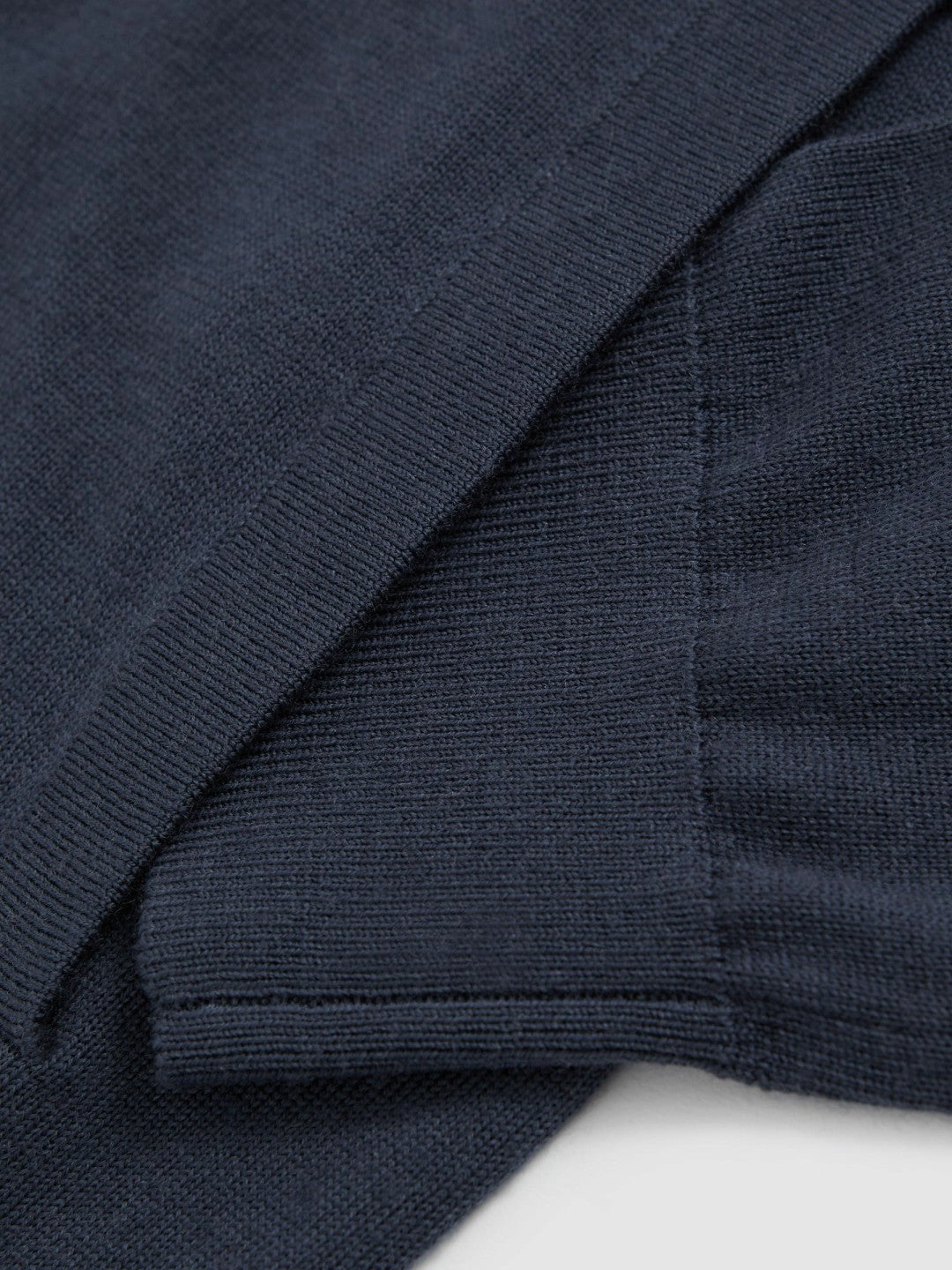 Reiss Popular Choice - Merino Wool Zip Through Cardigan in Midnight Navy