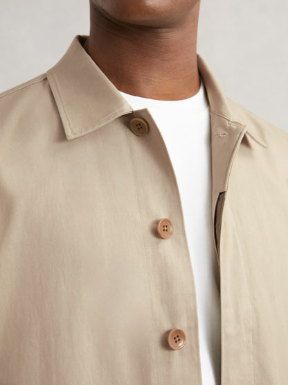 Reiss Savings - Paige Flap Pocket Worker Jacket in Beige