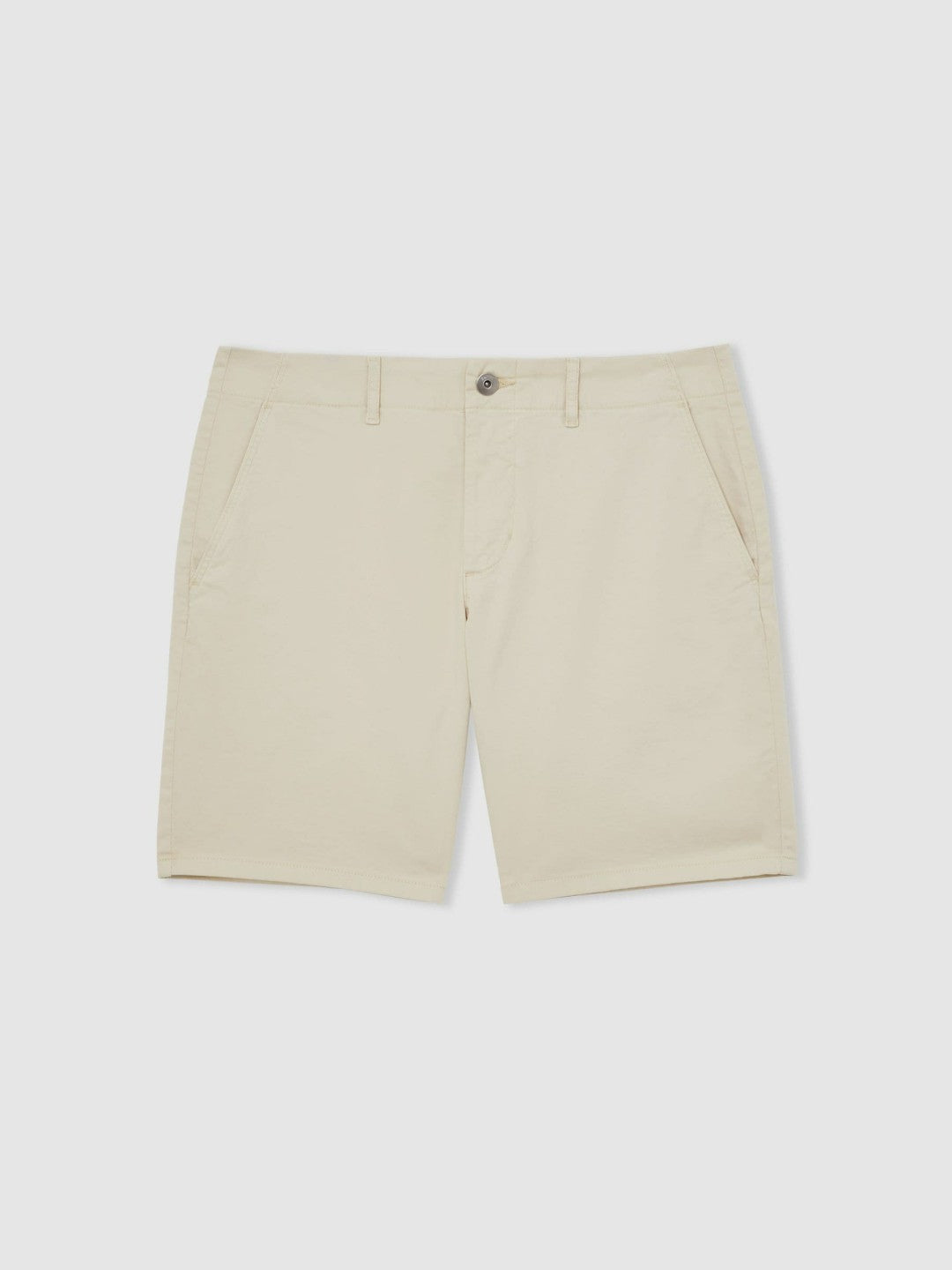 Reiss Sale - Paige Cotton Chino Shorts with Stretch in Cream