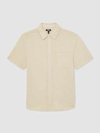Reiss Offer - Paige Carillo Short Sleeve Shirt in Cream