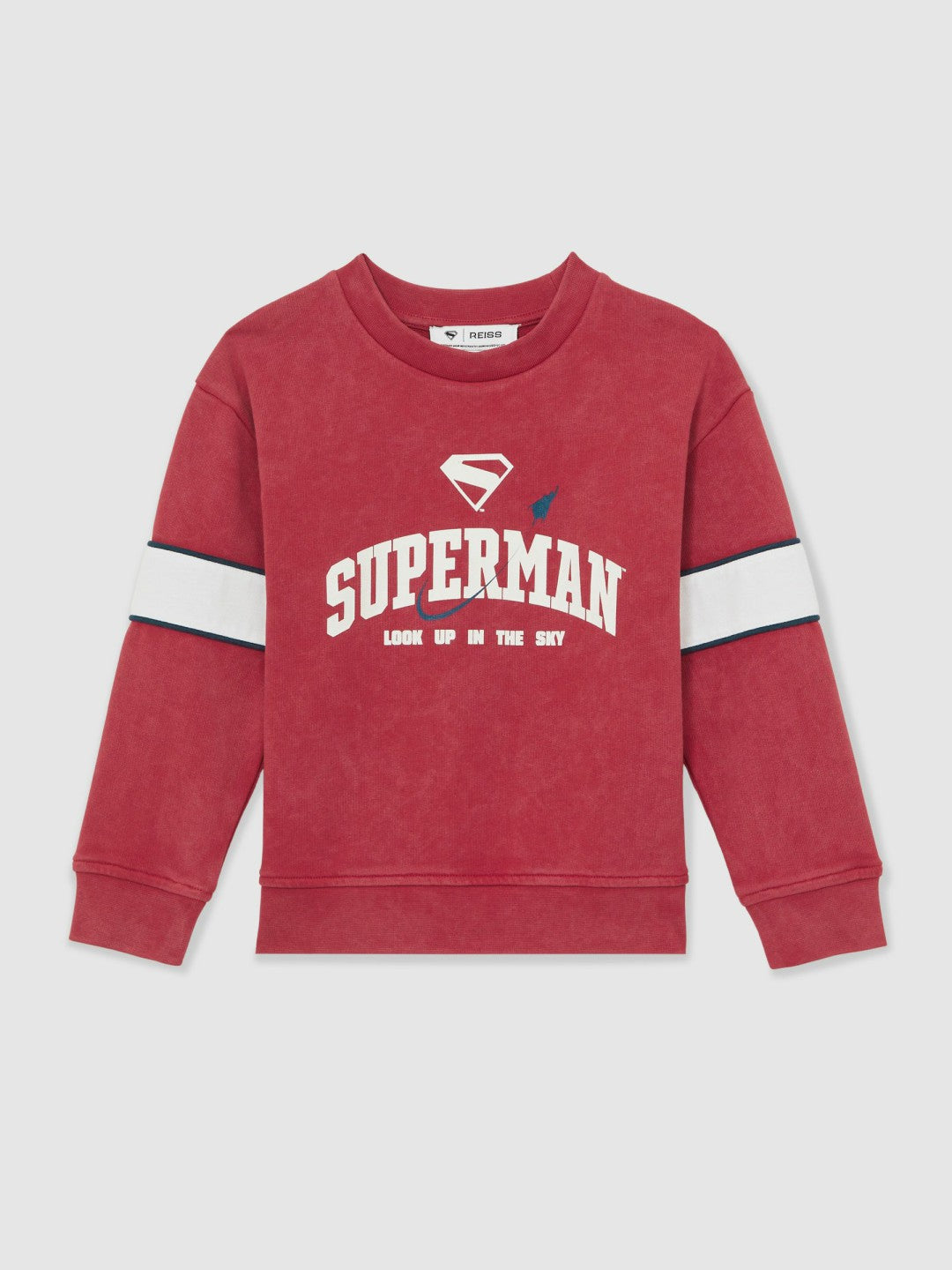 Reiss Offer - 9-13 yrs Superman Cotton Logo Sweatshirt in Red