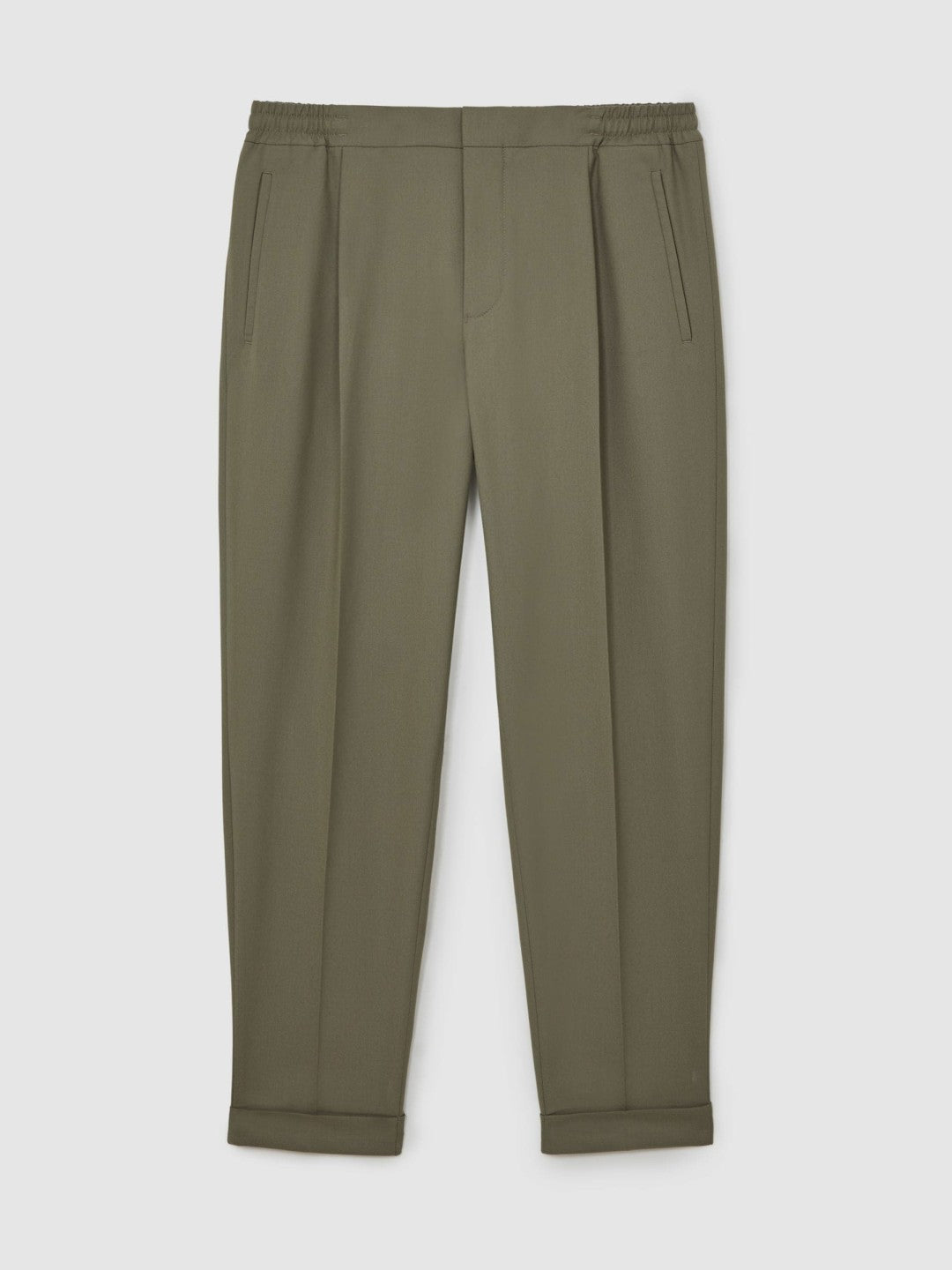 Reiss Best Seller - Relaxed-Fit Pleated Tapered Trousers in Sage