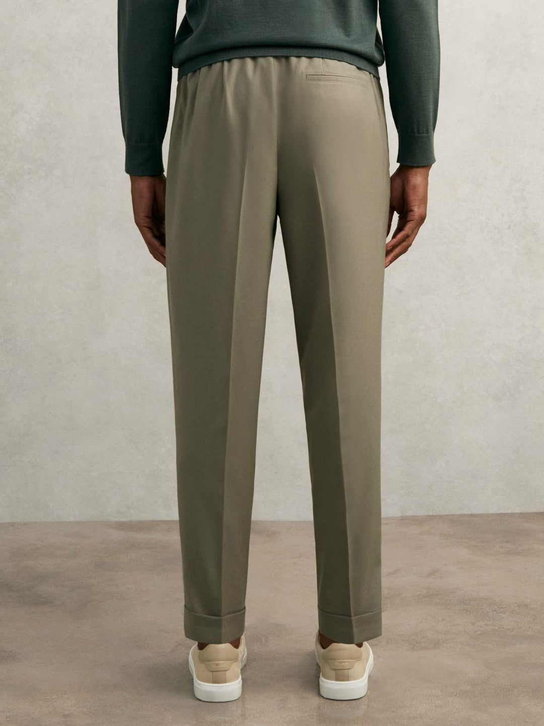 Reiss Best Seller - Relaxed-Fit Pleated Tapered Trousers in Sage