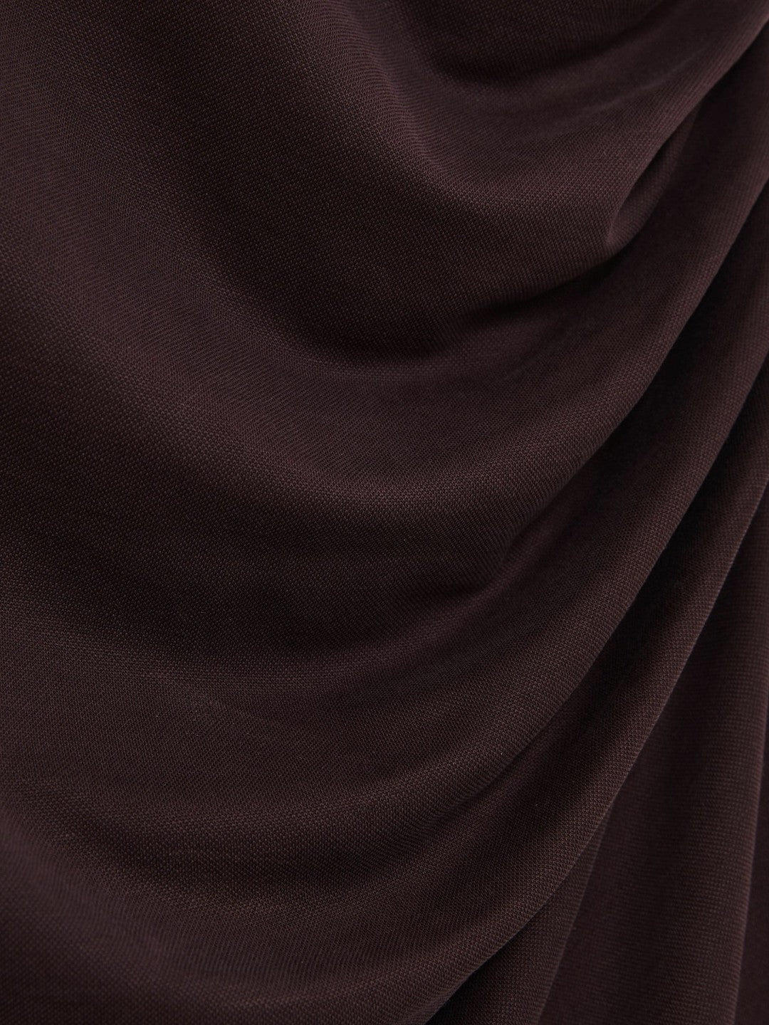 Reiss Jersey Ruched Racer Midi Dress in Burgundy
