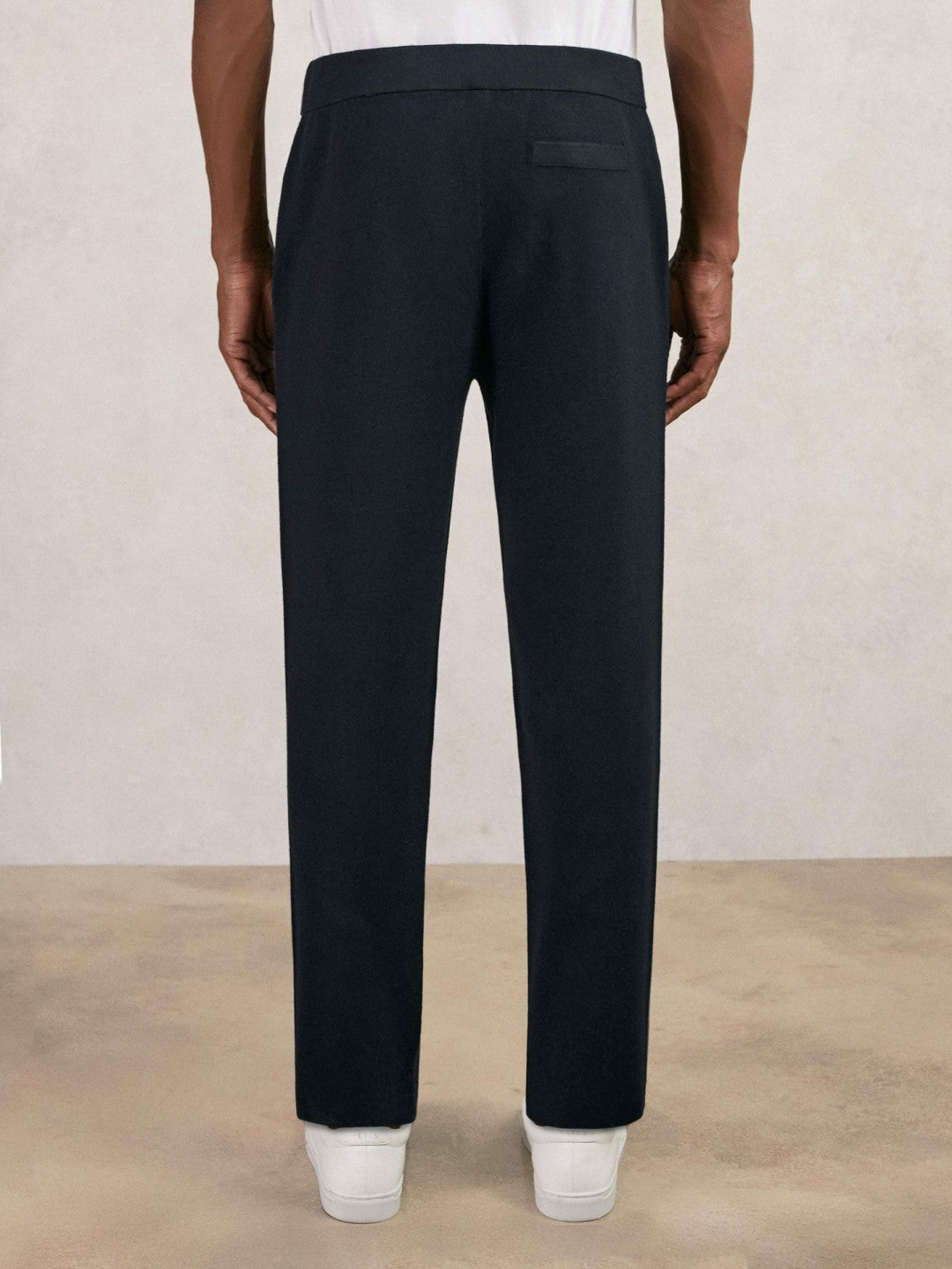 Reiss Popular Choice - Tapered Knitted Trousers in Navy